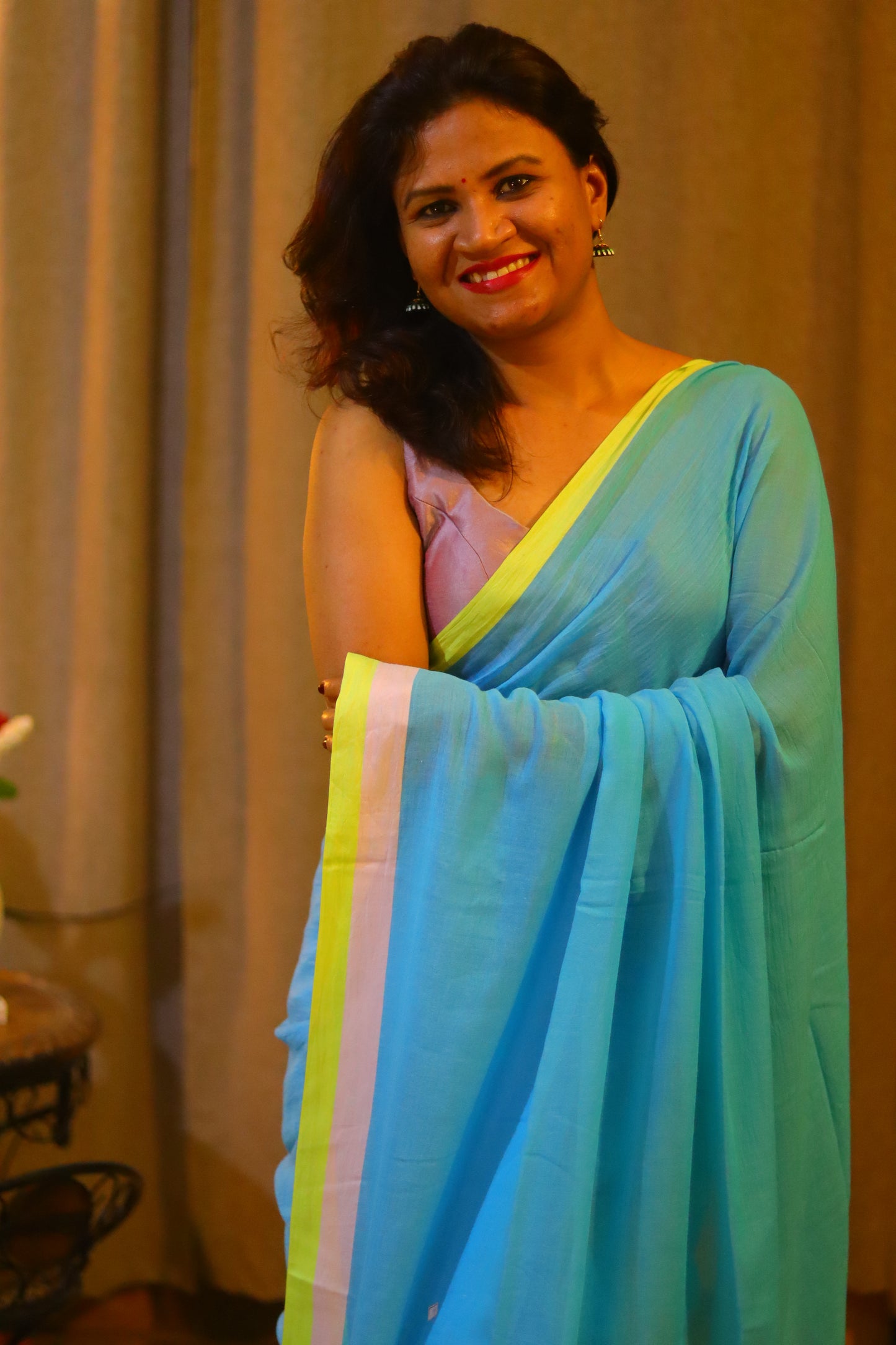 Blue blueberry saree