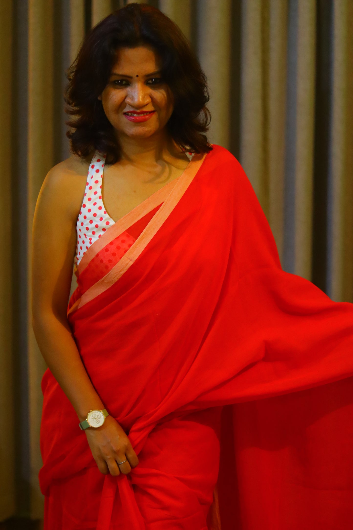 Imperial red saree