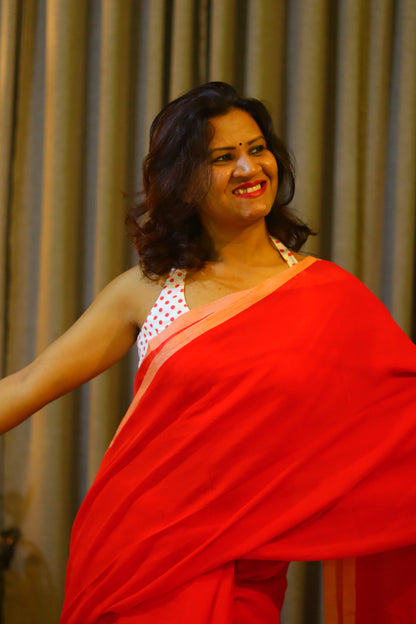 Imperial red saree