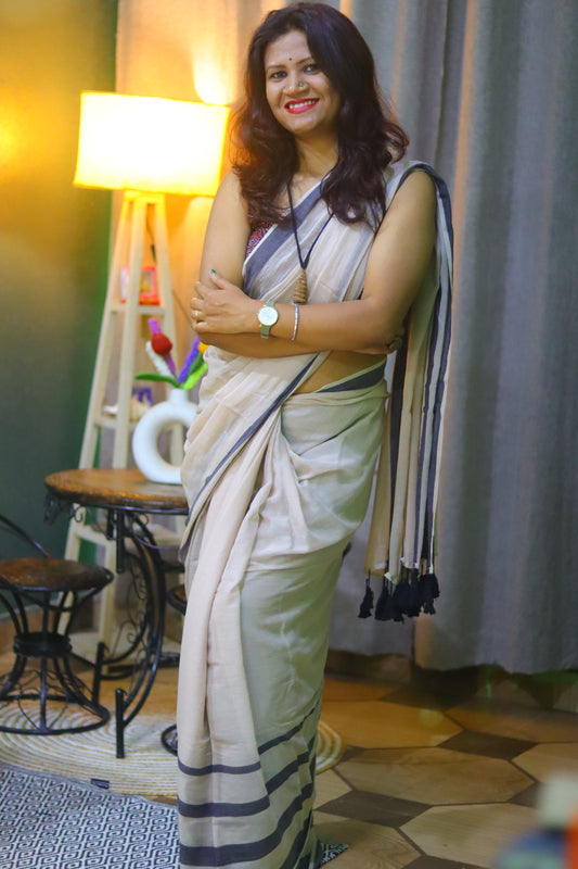White dove saree