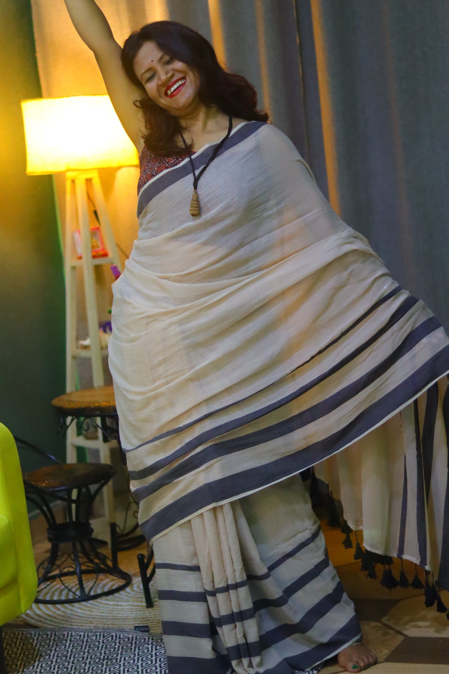 White dove saree
