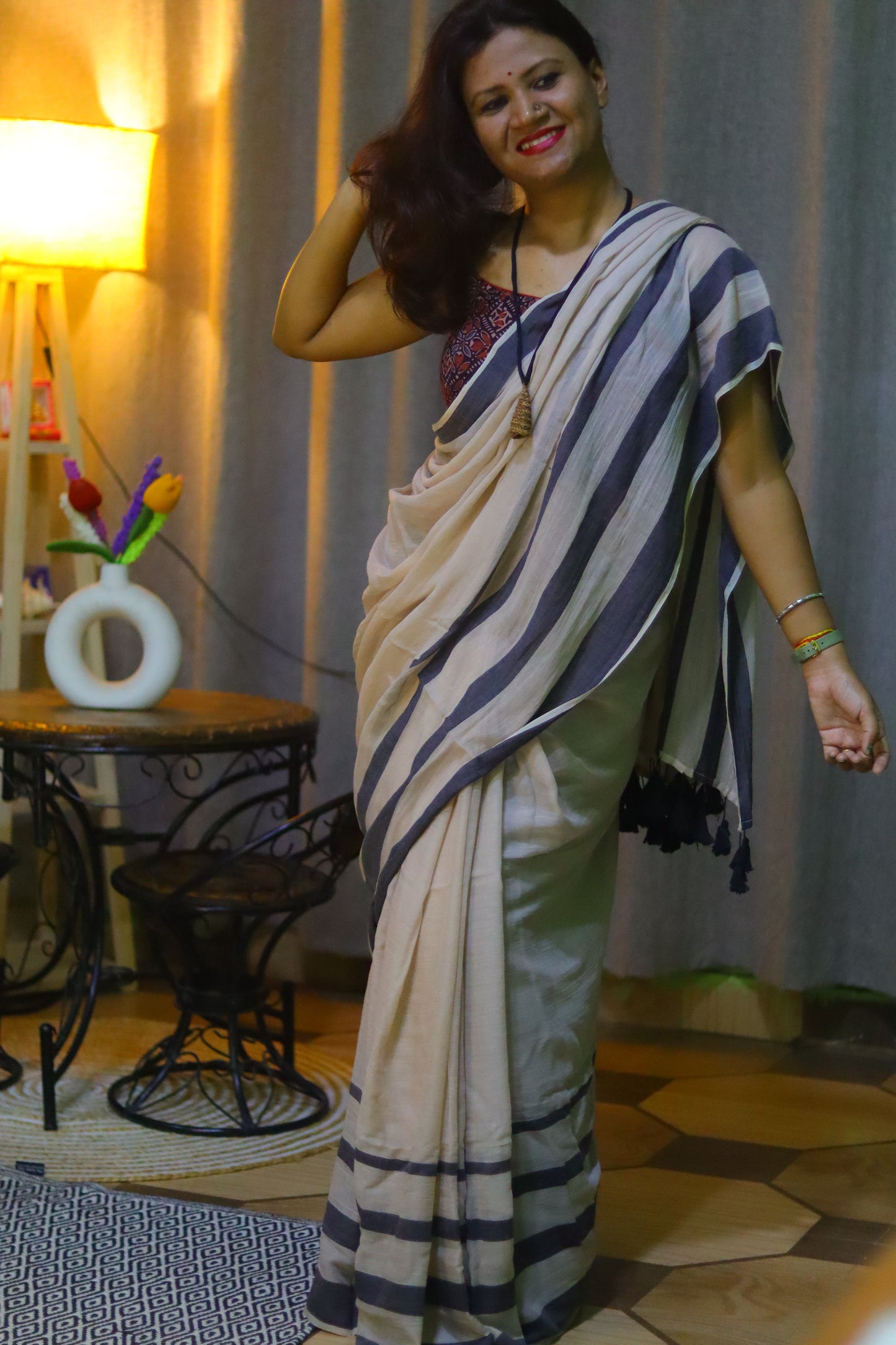 White dove saree