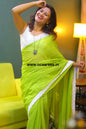 Pastel green chikankari lace