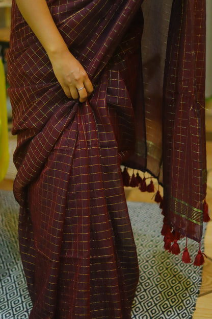 Kavyanjali (zari mul cotton saree)