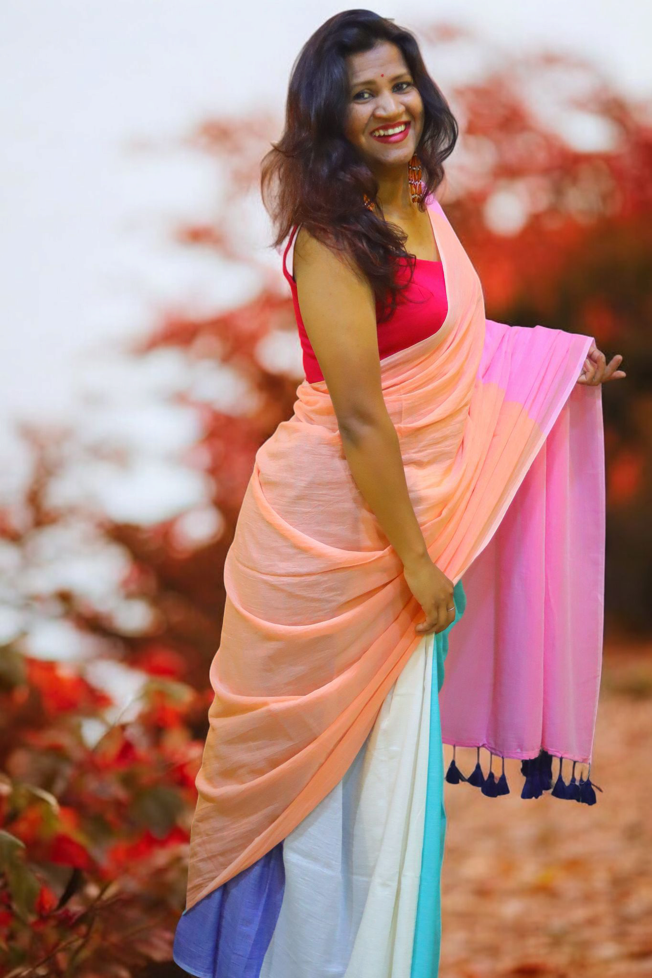 Blue to pink