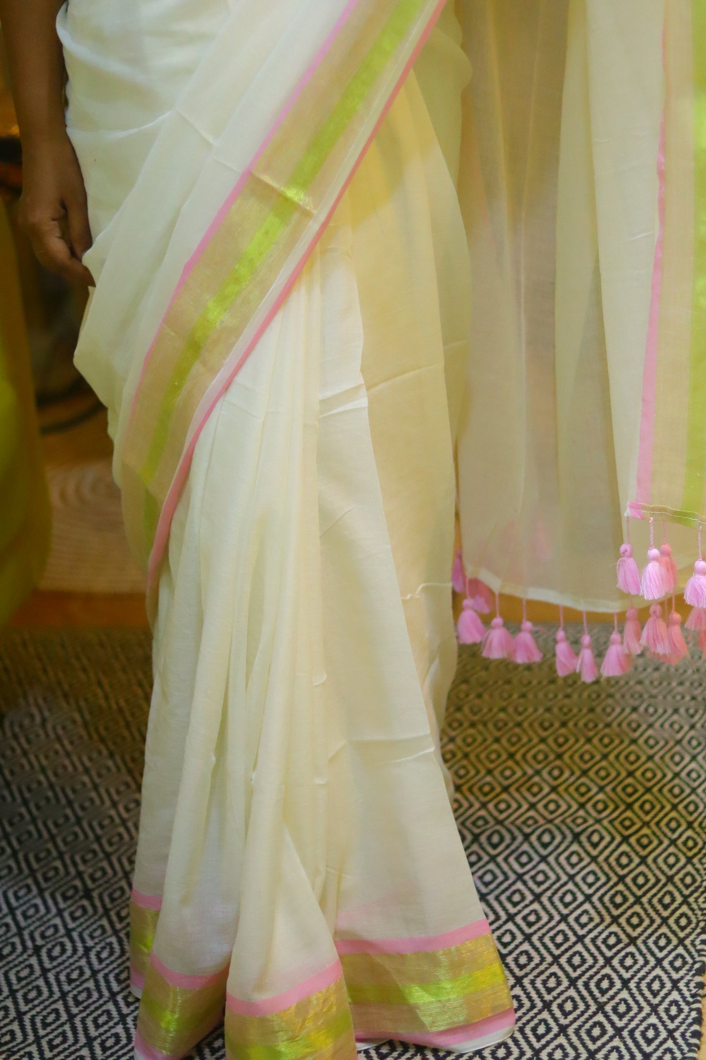 Pink sky (south indian mul cotton)