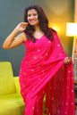 Akshar pink - alphabets saree