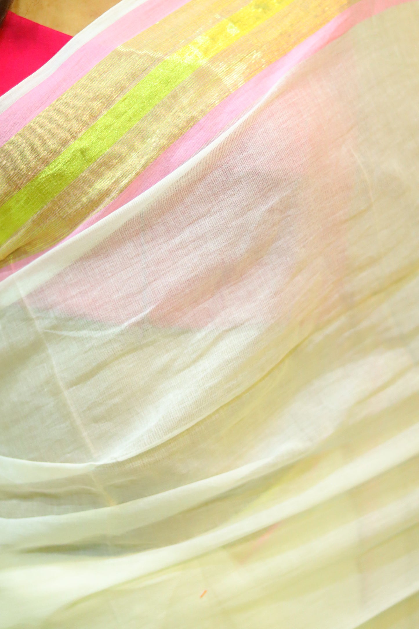 Pink sky (south indian mul cotton)