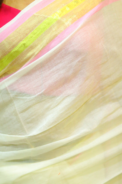 Pink sky (south indian mul cotton)