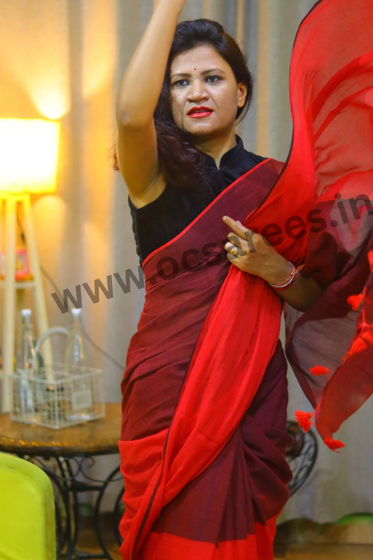 Reshmi  ( two colour mul cotton saree)