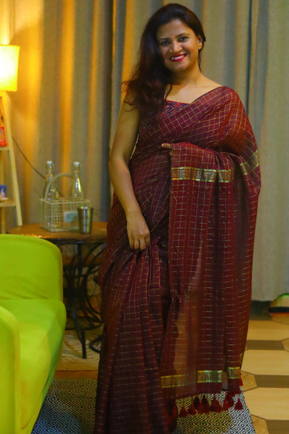 Kavyanjali (zari mul cotton saree)